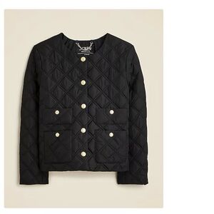 J. Crew Black Quilted Puffer Jacket